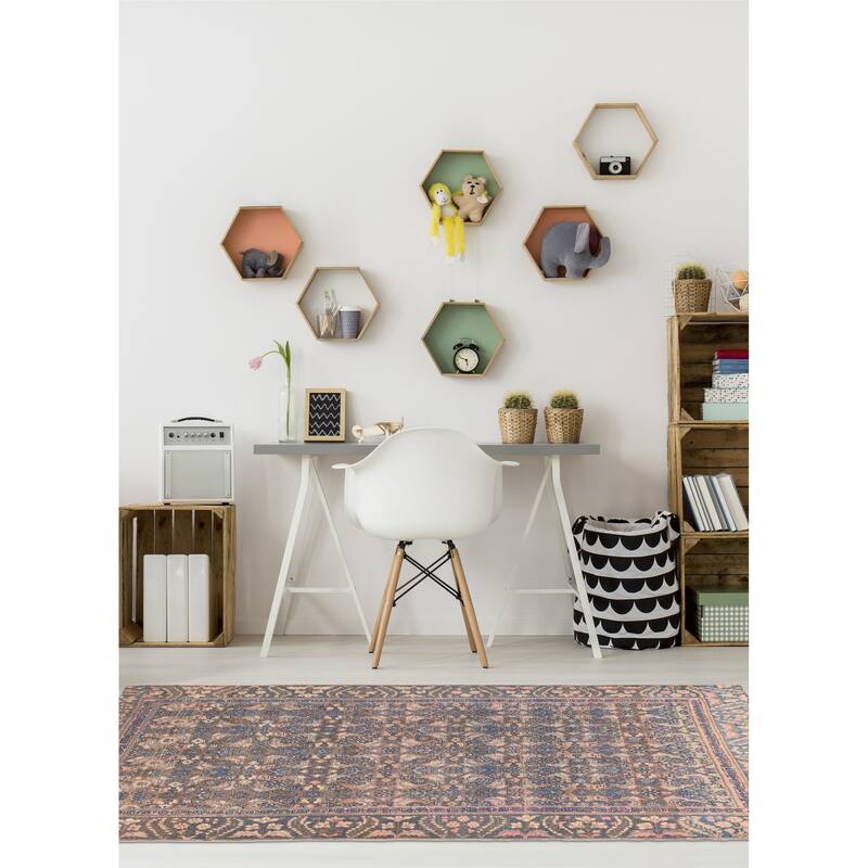 ECARPETGALLERY Hand-knotted Antalya Vintage Brown Wool Rug - 4'2 x 7'2