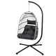 preview thumbnail 14 of 14, HDPE Egg Hanging Chair with Stand - 350lb Capacity Indoor/Outdoor Swing Chair, Includes Cushion and Adjustable Chain