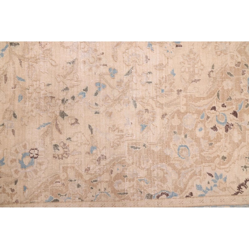 ECARPETGALLERY Hand-knotted Antalya Vintage Beige Wool Rug - 9'7 x 12'10