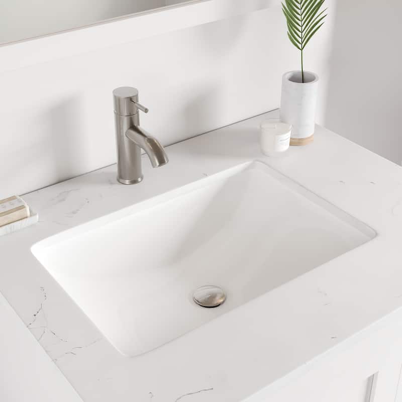 Eviva Loon Bath Vanity with Carrara Quartz Vanity Top & Undermount Sink