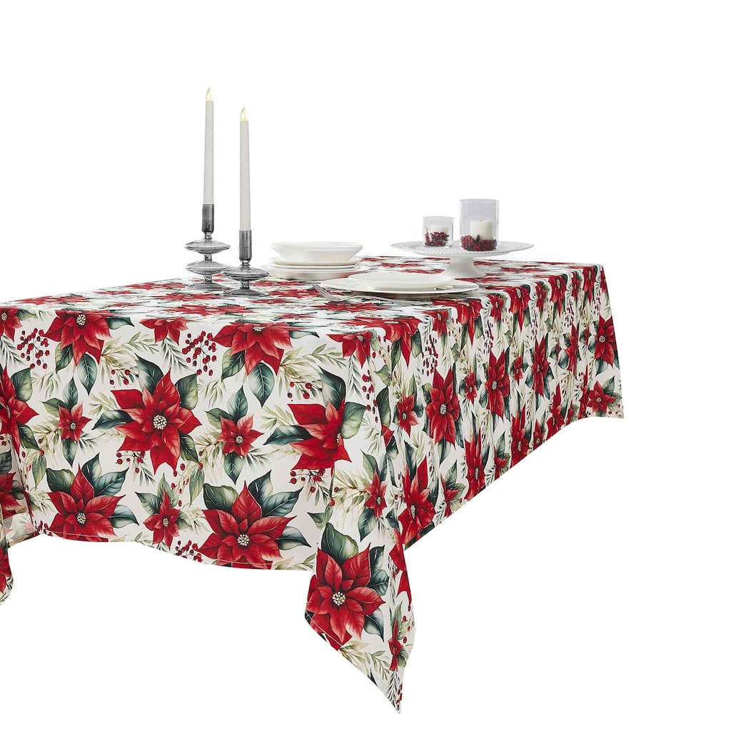 Avanti Linens Poinsettia 60'" x 120" Tablecloth