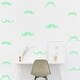 preview thumbnail 1 of 0, Walplus Peel and Stick Glow In The Dark Moustache Wall Stickers Home Room Decor