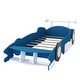 preview thumbnail 7 of 82, Twin/Full Race Car Bed with Wheels & Safety Rails - Pine Wood Frame