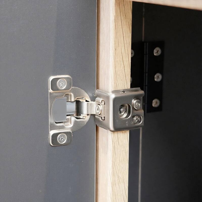 30" Folding Floor Cabinet with Ceramic Sink - Patented 1-Min Install, Space-Saving, American Style