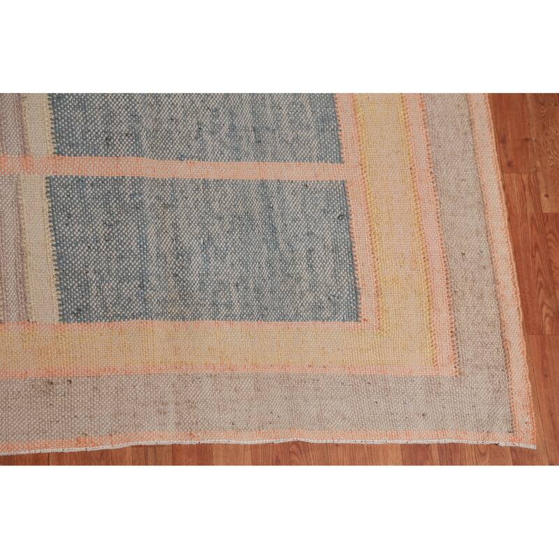 Hand Woven Oriental 100% Jute Carpet Southwestern Modern Multi-Colored Kilim Area Rug - 12' 10'' X 10' 6''