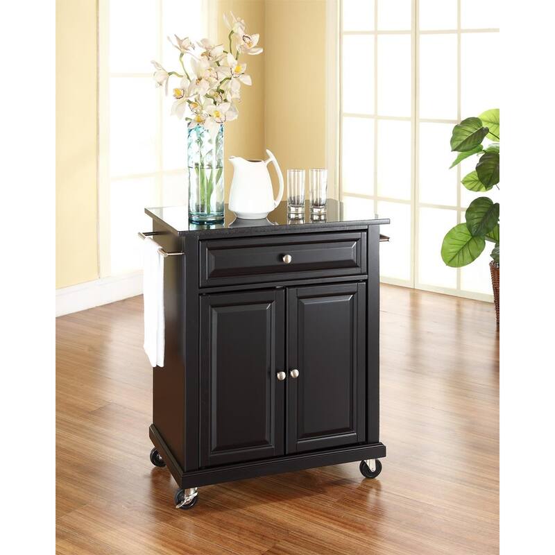 Kitchen Cart Granite Top Mobile Island Storage, Adjustable Shelf, Kitchen Organizer, Rolling Utility Cart
