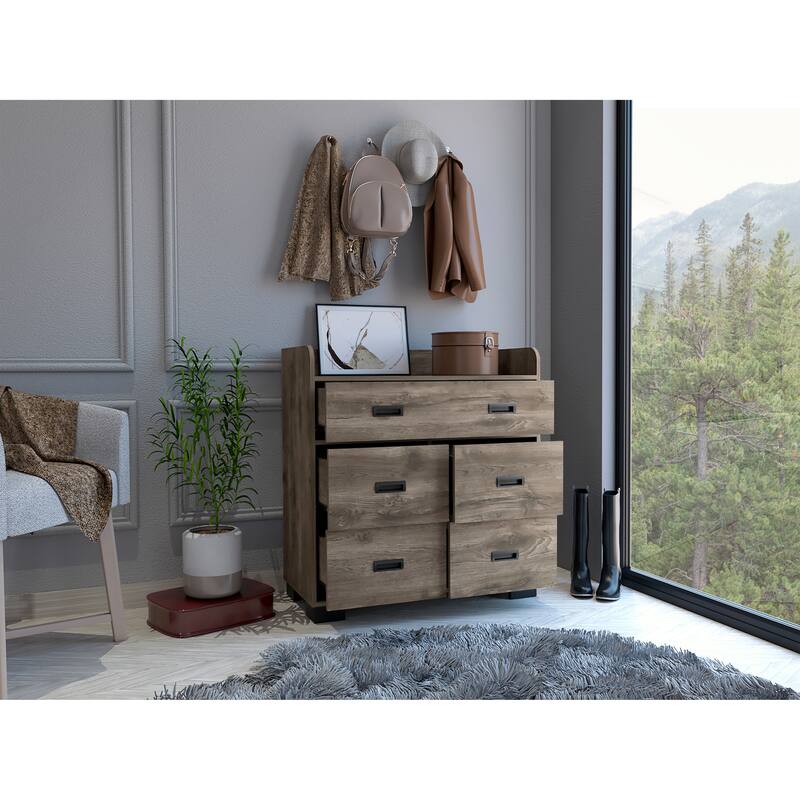 Edgemont 5-Drawer Dresser Dark Brown