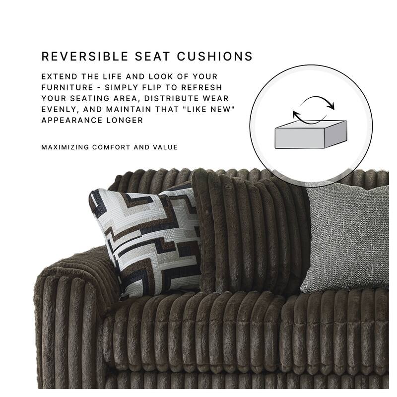 Signature Design by Ashley Avaliyah Gray 2-Piece Sectional Loveseat - 93" W x 44" D x 37" H