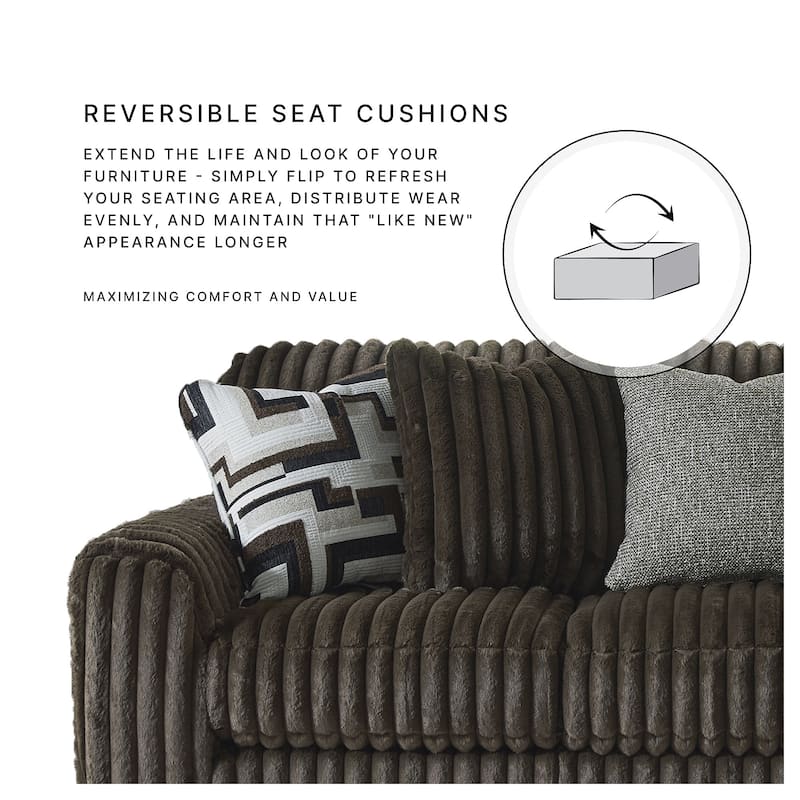 Signature Design by Ashley Midnight-madness 3-Piece Sectional - 121" W x 121" D x 40" H