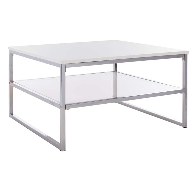 SAFAVIEH Aliza 2-Tier Modern Glam Square Coffee Table - 30" x 30" x 16.5"