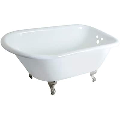 Kingston Brass Aqua Eden 48" Clawfoot Cast Iron Soaking Tub with