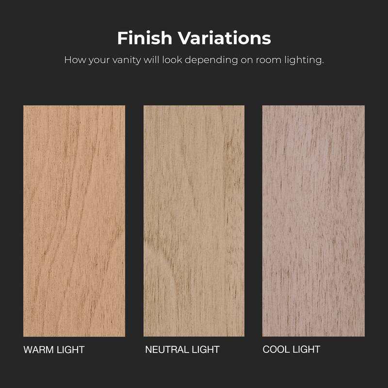 OVE Dain 48 in. Sahara Birch Bathroom Vanity with White Engineered Stone Top - 48"