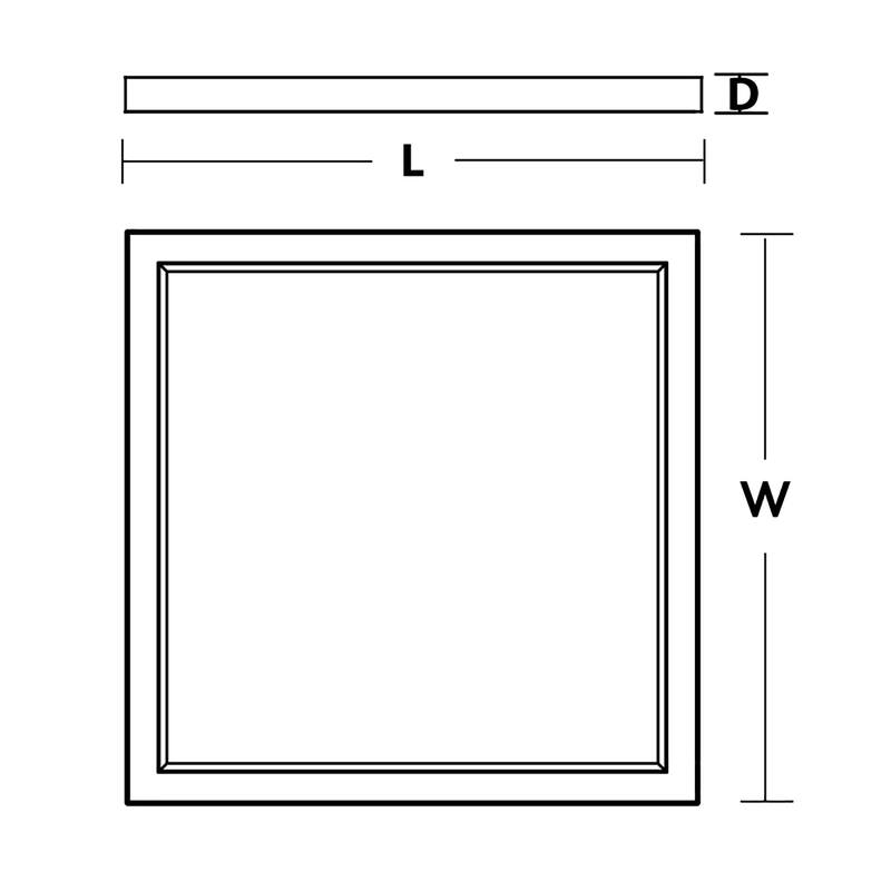 AFX EGSF04LAJD1 Edge Square 4" Wide LED Flush Mount Ceiling Fixture