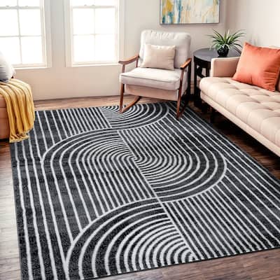 Contemporary Arch Knot Design Area Rug