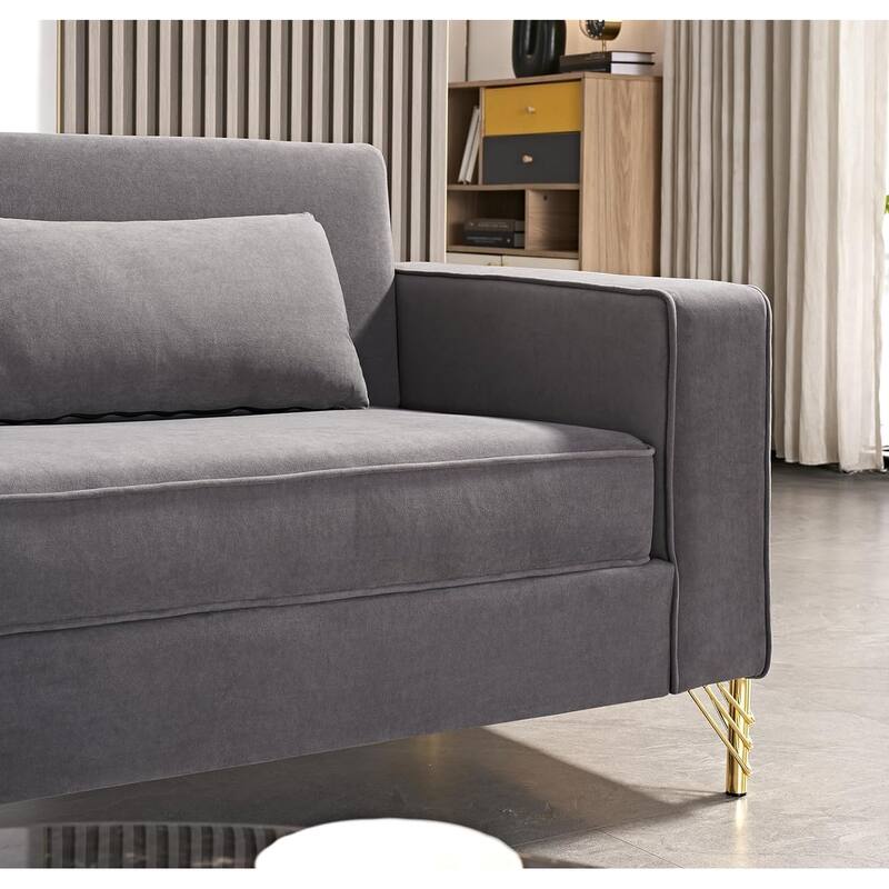 Aesthetic 85.8" Velvet Sofas for Living Room 3 Seater Sofa with Classic Modern Appeal and Luxurious Soft Comfort