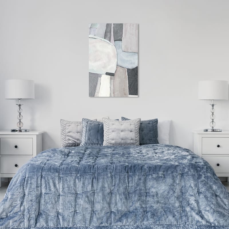 Wynwood Studio Canvas Abstract Compound Building Block Gray and Modern & Contemporary Wall Art Canvas Print - 36 x 24