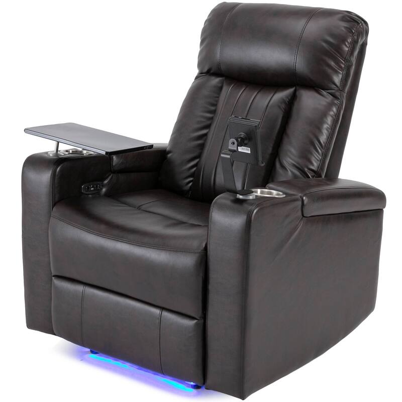 Premium Power Recliner with Storage Arms