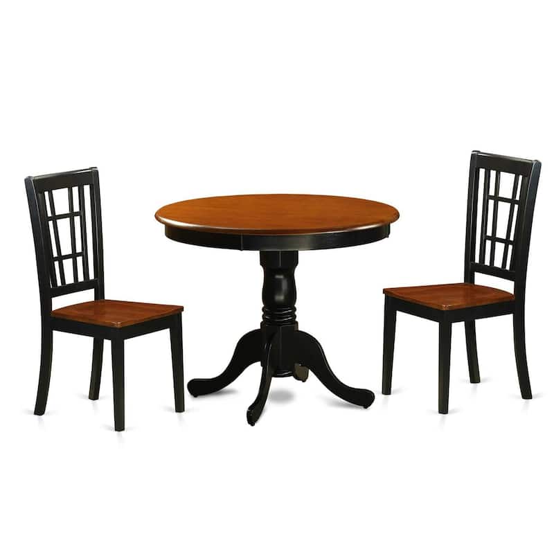 Dining Table Set with 4 Chairs - Wood Dining Room Furniture Set