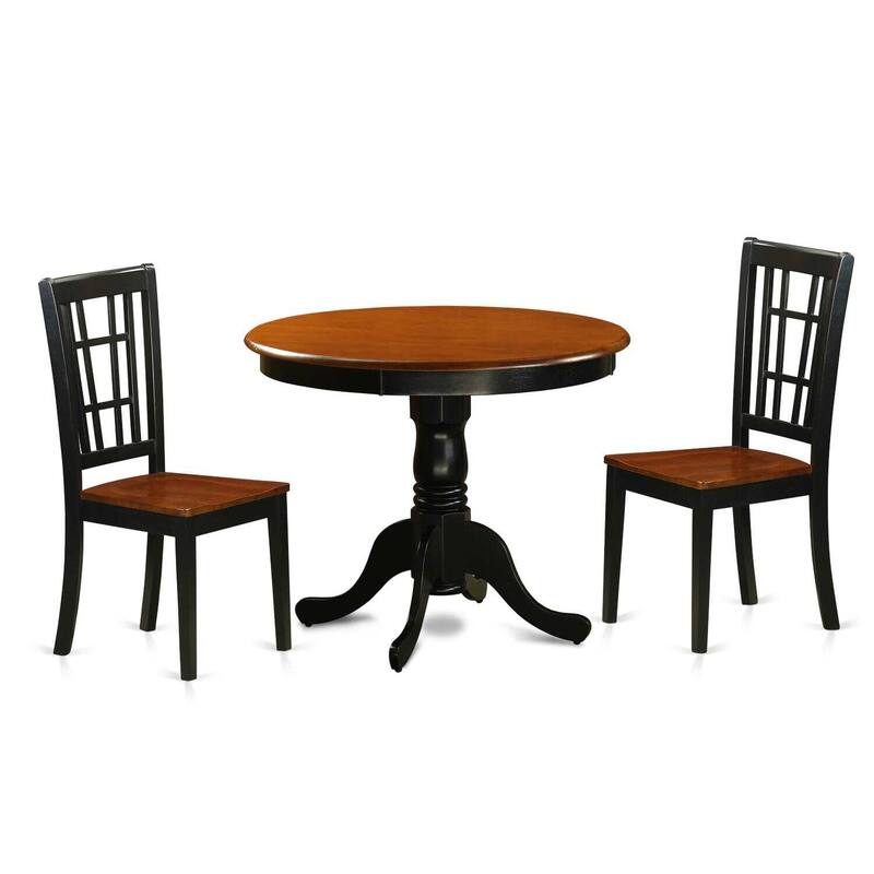 Dining Table Set with Chairs - Wood Dining Room Furniture for 4
