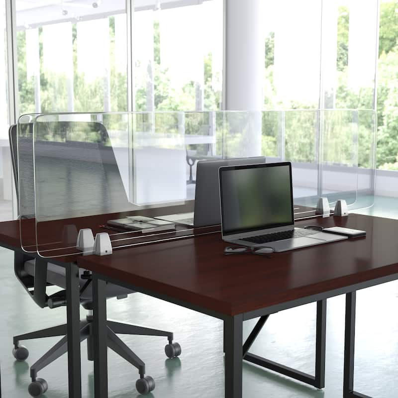 Clear Acrylic Desk Partition (Hardware Included)