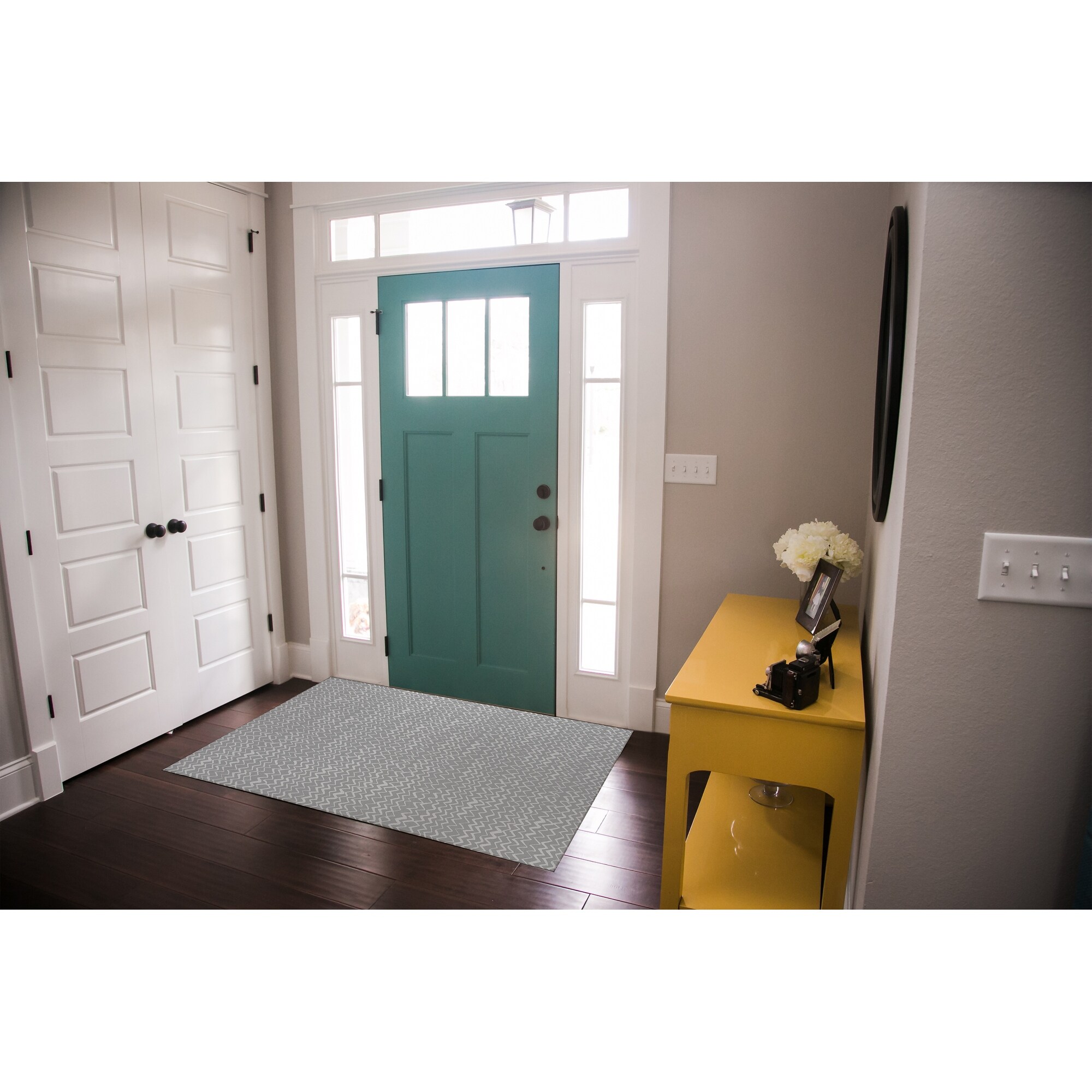 CHEVRON MOUNTAINS GREY Indoor Door Mat By Kavka Designs - Bed Bath & Beyond  - 31888658