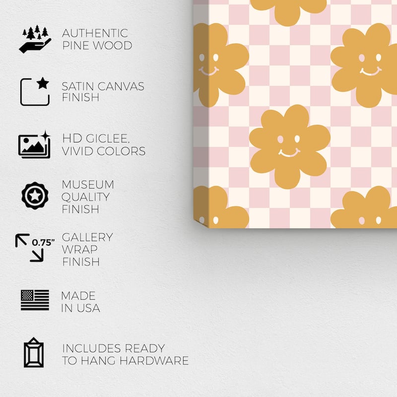 Wynwood Studio Canvas Education and Office Baby Blanket Pattern II Yellow Modern & Contemporary Wall Art Canvas Print