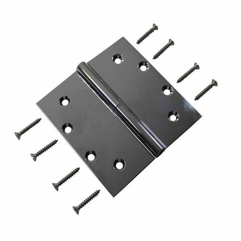 Chrome Plated Brass Cabinet Door Hinge Lift Off Right 5" with Removable Stainless Steel Pins and Hardware Renovators Supply