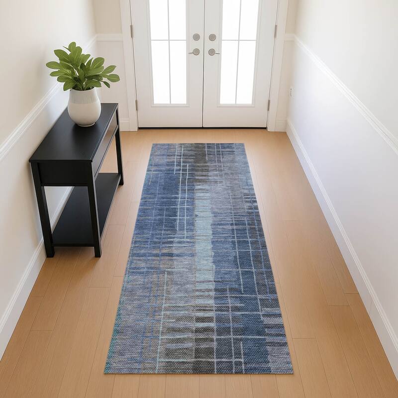 Machine Washable Indoor/ Outdoor Contemporary Aaron Chantille Rug