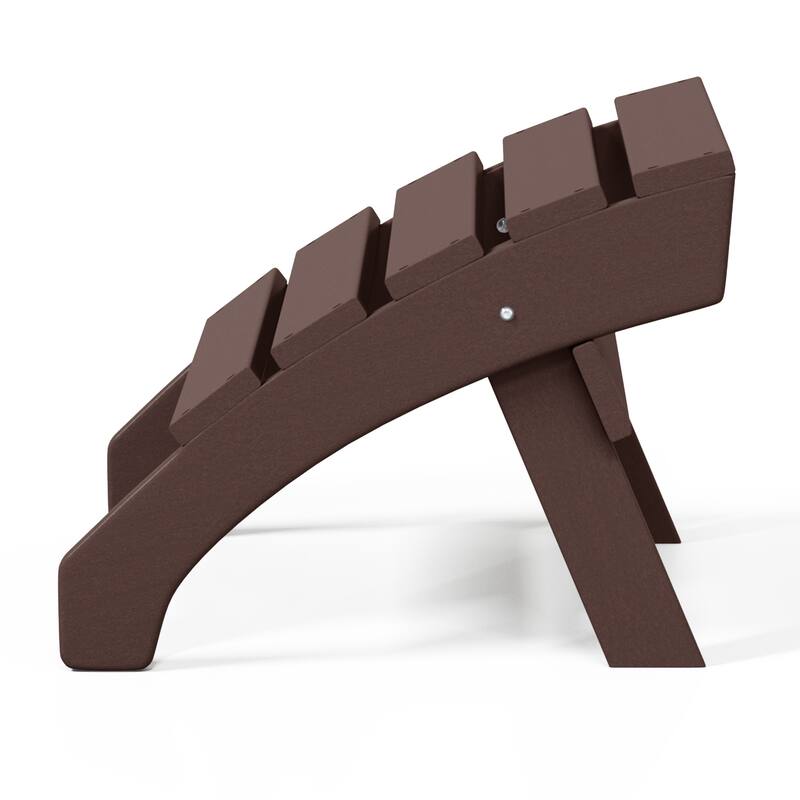 Altura Classic Outdoor Eco-Friendly All Weather Adirondack Chair with Ottoman (2-Piece Set)