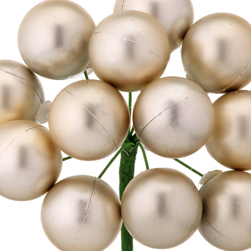 25mm Shatterproof Plastic 12 Bunch Matt Stemball Set of 4