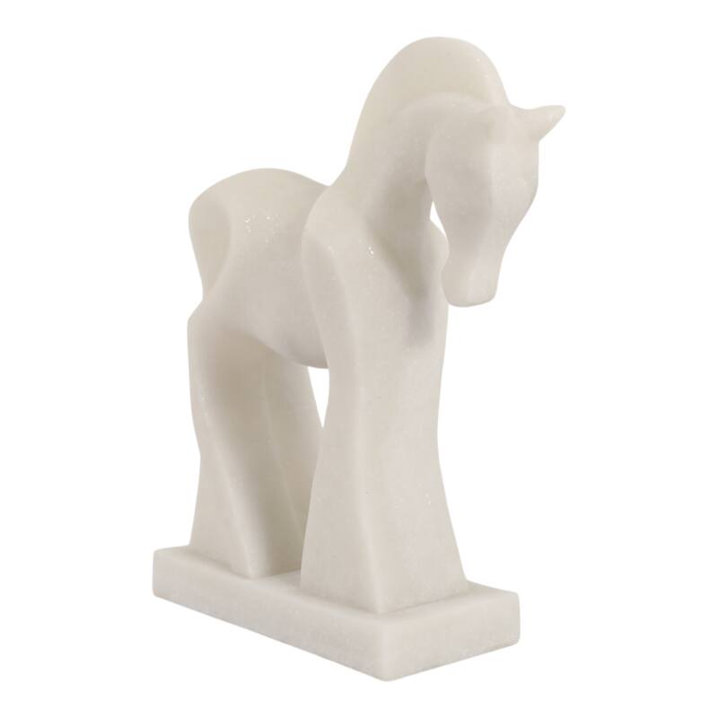 Resin Decorative Object Contemporary Horse Statue - 12" White - 12.25"
