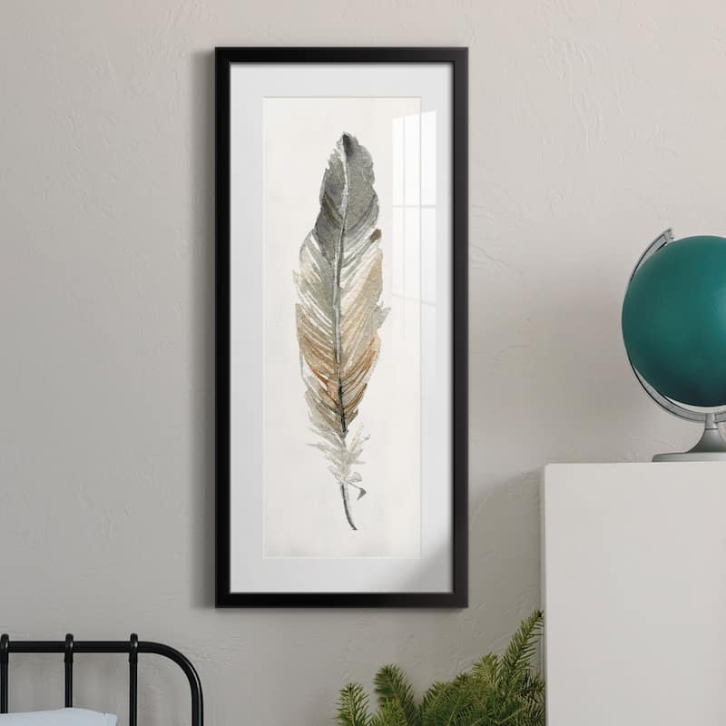Neutral Feather I-Premium Gallery Framed Print