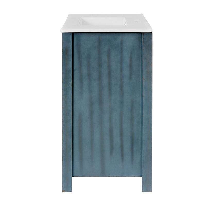 Retro Style 36" Bathroom Vanity with Sink Set, Freestanding Soft-Close Bathroom Storage Cabinet with Adjustable Shelf