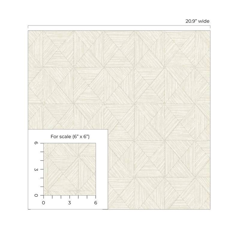 Seabrook Designs Lunoria Geometric Non-Woven Unpasted Wallpaper