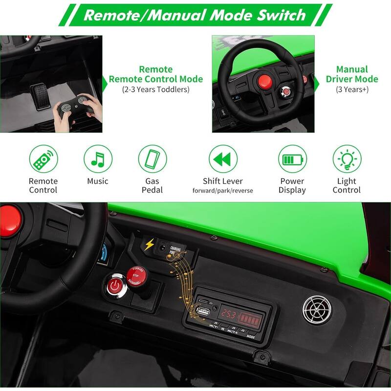 2 Seats Ride On UTV with Remote Control