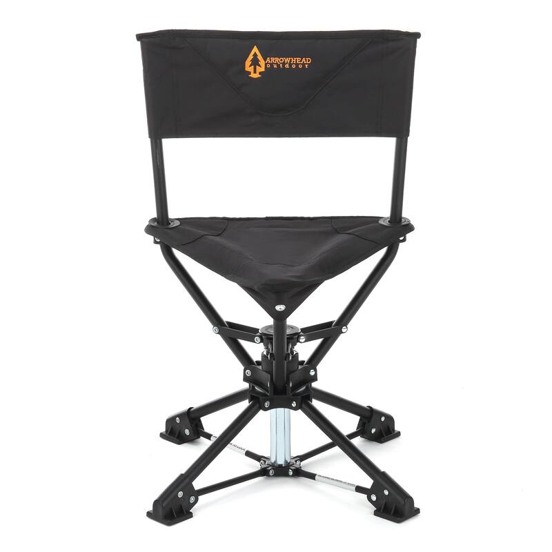 ARROWHEAD KKS0261U Canvas Black Swivel Hunting Stool Seat - Canvas Black