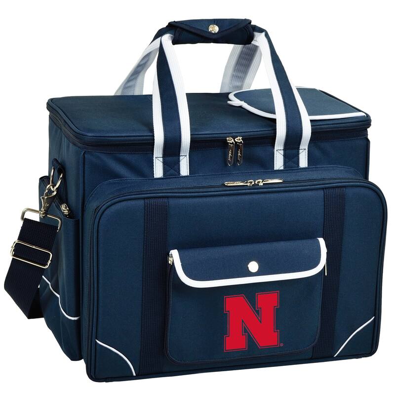 NCAA Nebraska Cornhuskers Insulated Picnic Cooler with Service for Four