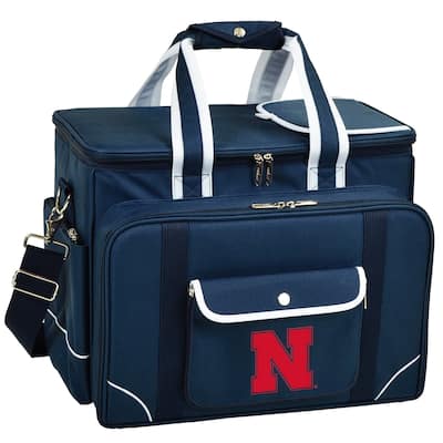 NCAA Nebraska Cornhuskers Insulated Picnic Cooler with Service for Four
