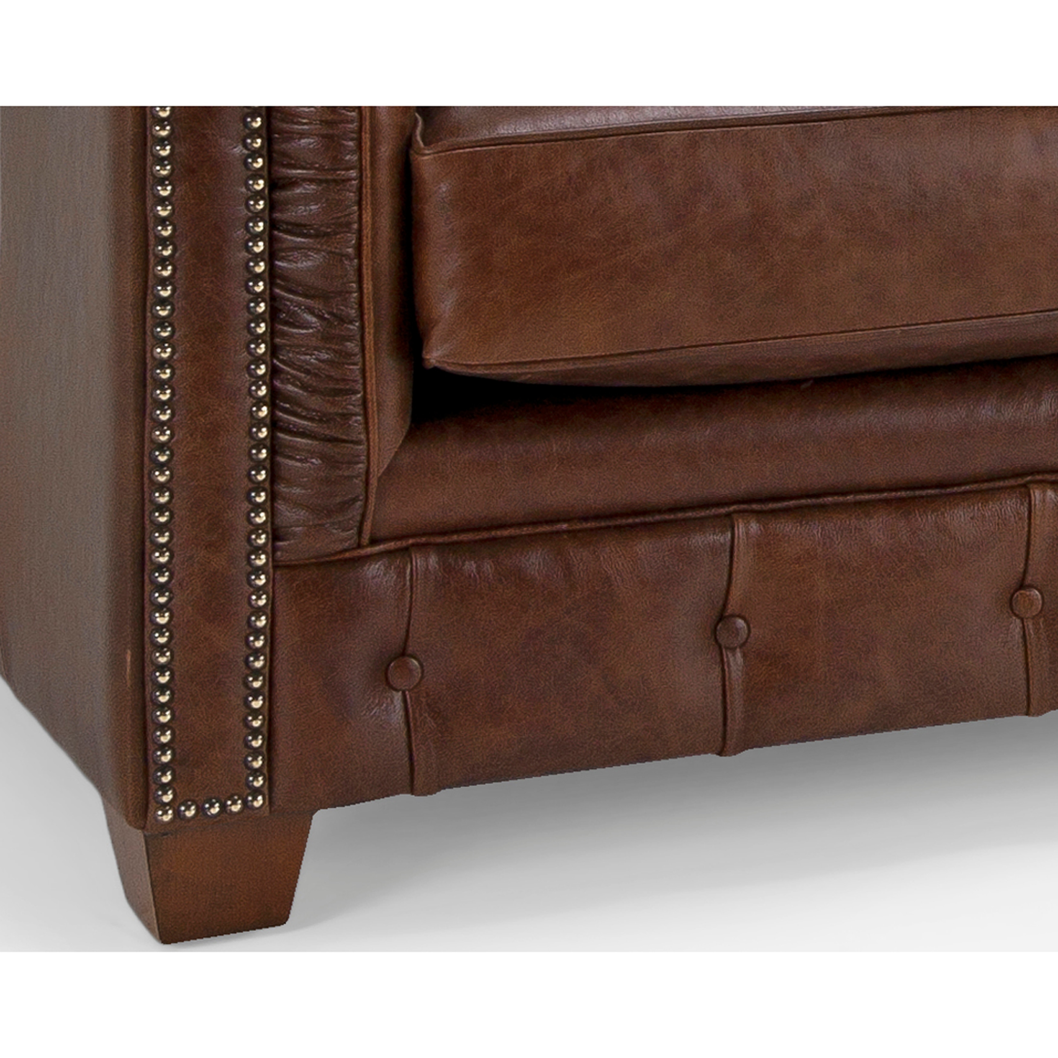 Hancock tufted top grain online italian leather chesterfield sofa