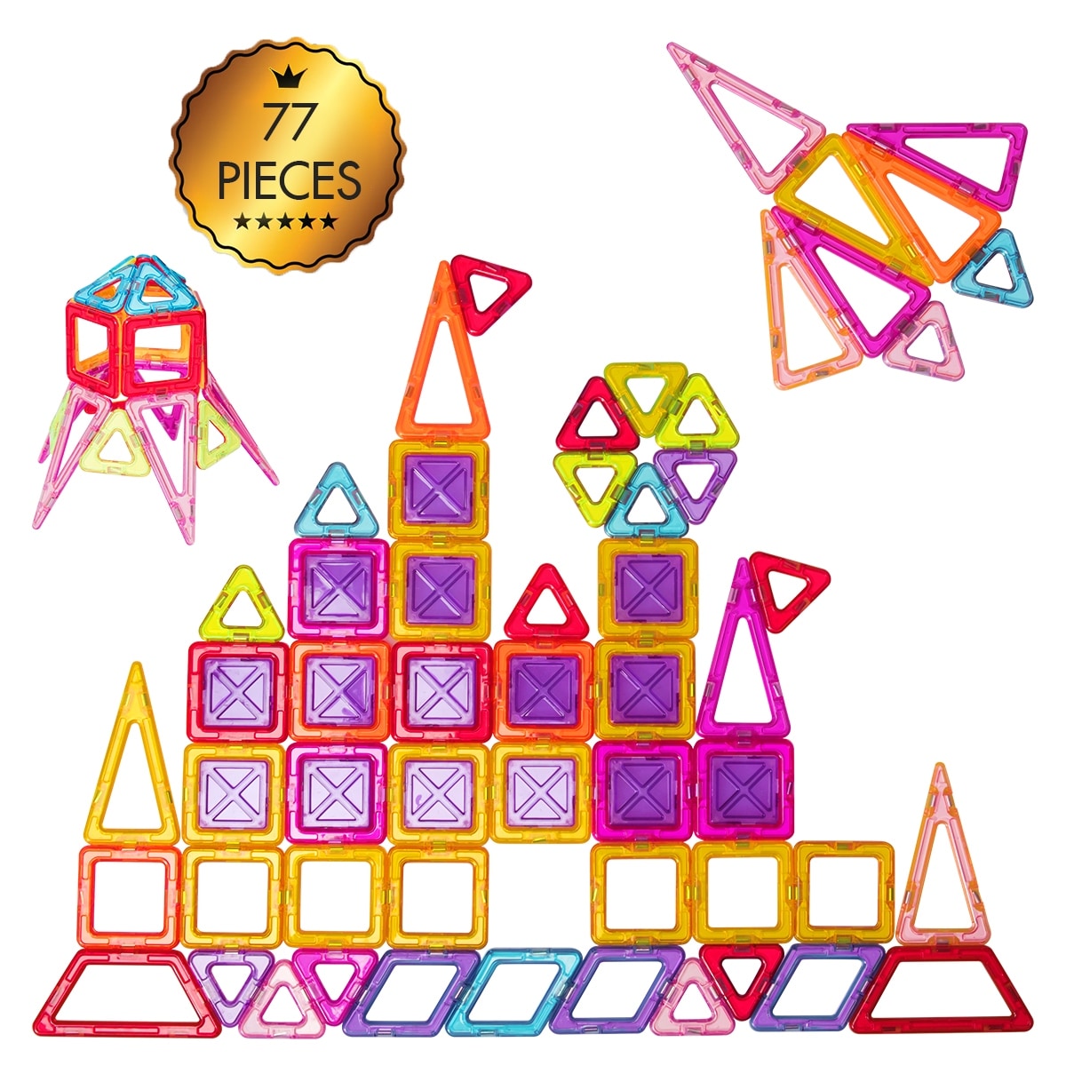 magnetic tiles building blocks set