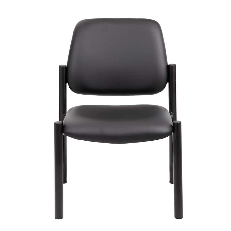 Boss Office Products Big and Tall Antimicrobial Guest Chair - Black