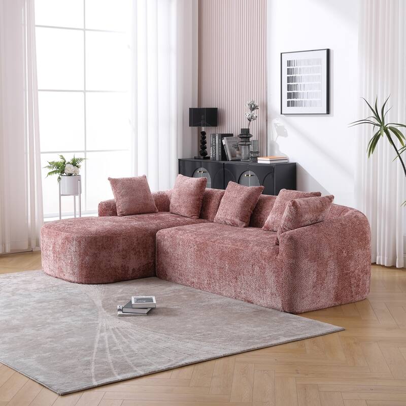 Living Room Oversized Comfy Boucle Sofa