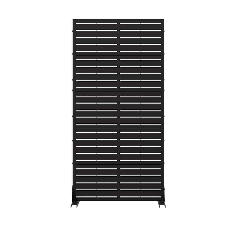 72in Dovelina Outdoor Freestanding Metal Privacy Screen Decorative Garden Fence