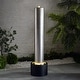 preview thumbnail 1 of 20, Hilliard 46" tall Stainless Steel and Black Patio Fountain, LED Lights - 12" x 47"