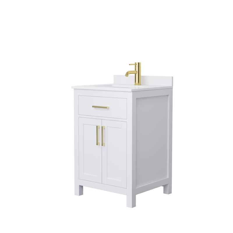 Beckett 24 Inch Single Vanity, Cultured Marble Top