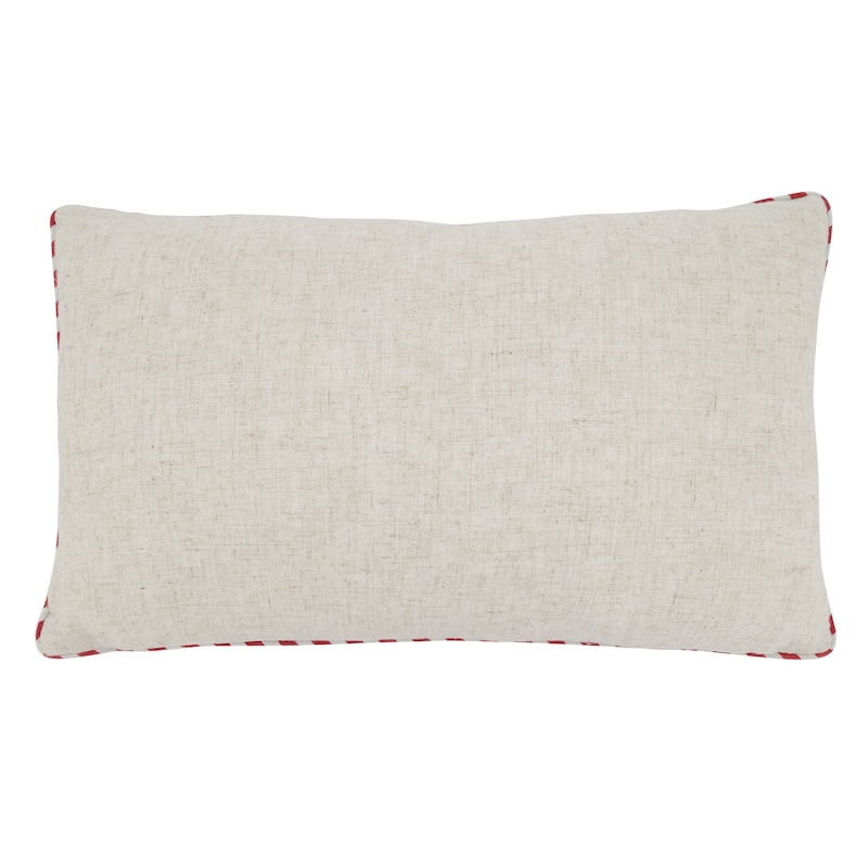 Christmas Pillow With Santa Truck and Trailer Design