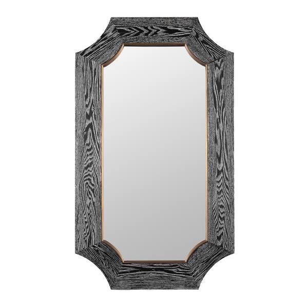 slide 2 of 4, Varaluz Farra Wall Mirror 26"W x 44"H - Cerused Black