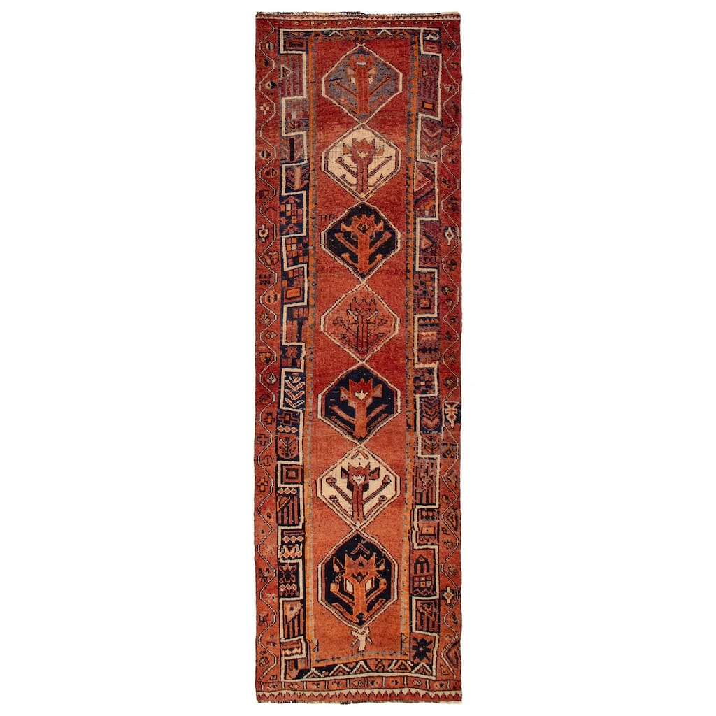 ECARPETGALLERY Hand-knotted Melis Vintage Copper Wool Rug - 3'6 x 11'10