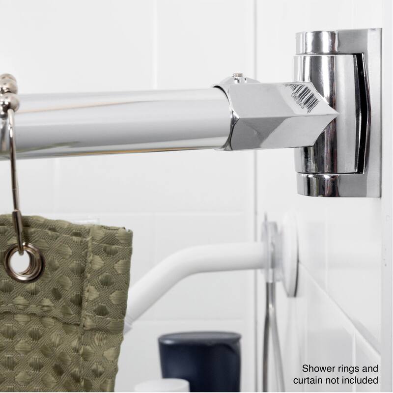 Curved Shower Curtain Rod Adjustable 36 to 61 inches by JS Jackson Supplies