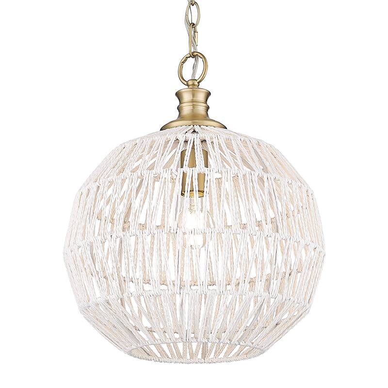 Florence 14" Wide 1-Light Medium Pendant with Rope Shade